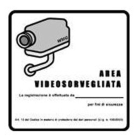 ADESIVO AREA VIDEOSORVEGLIATA PVC