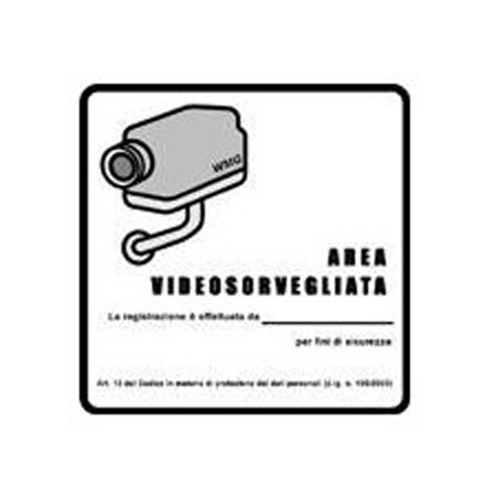 ADESIVO AREA VIDEOSORVEGLIATA PVC